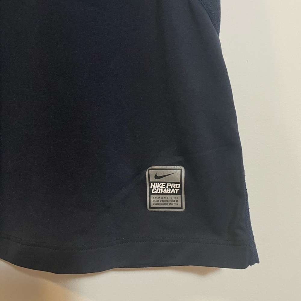 Nike Pro Combat XL Fitted Black Athletic Tee T Shirt Short Sleeve Dri-Fit - Picture 4 of 7